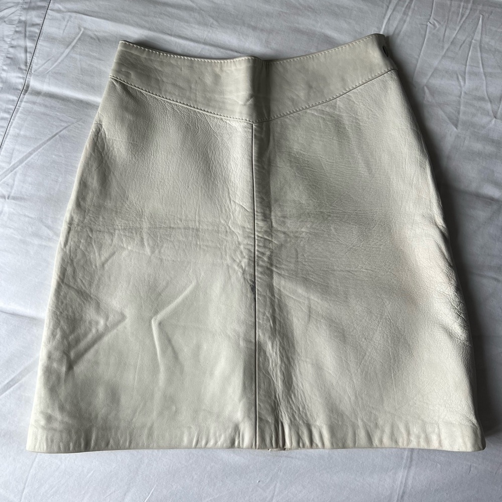 Cream Pencil Skirt
